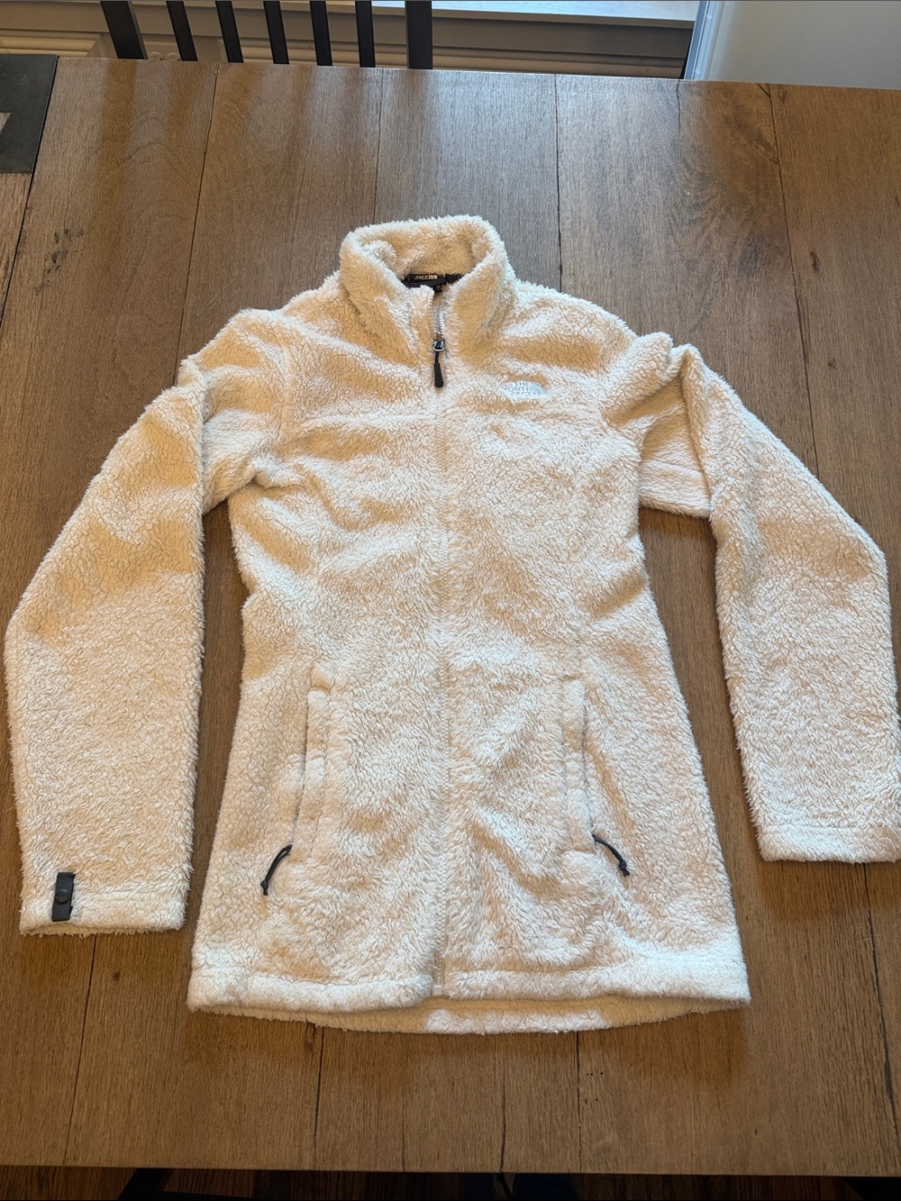 The North Face Cream Sherpa Fleece Jacket - Women's Zip Front
